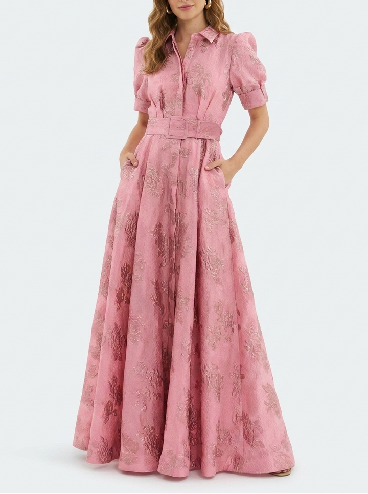 Zoe | Damen Formales Blumenmuster Hochzeitsgastkleid