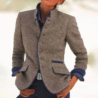 Sunara | Blazer ajusté à col montant d'été pour femmes