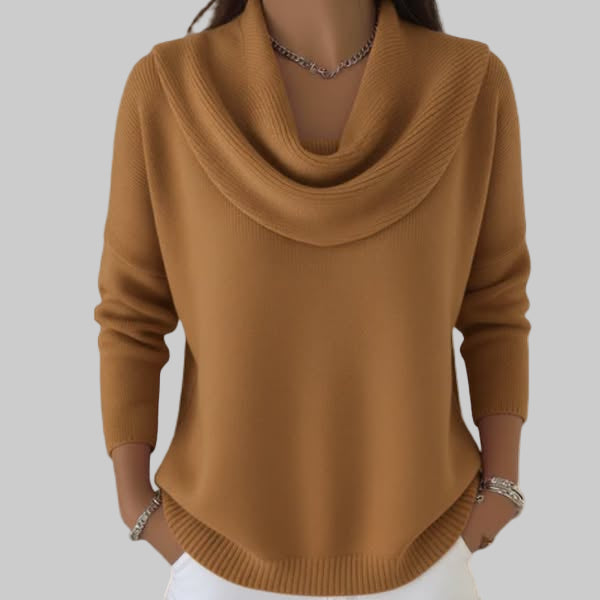 Carlotta | Damen Komfort Wasserfallausschnitt Pullover