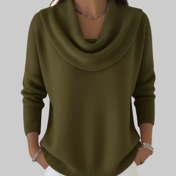 Carlotta | Damen Komfort Wasserfallausschnitt Pullover
