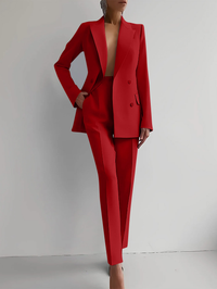 Corinne | Damen Eleganter Taillierter Anzug mit Knöpfen