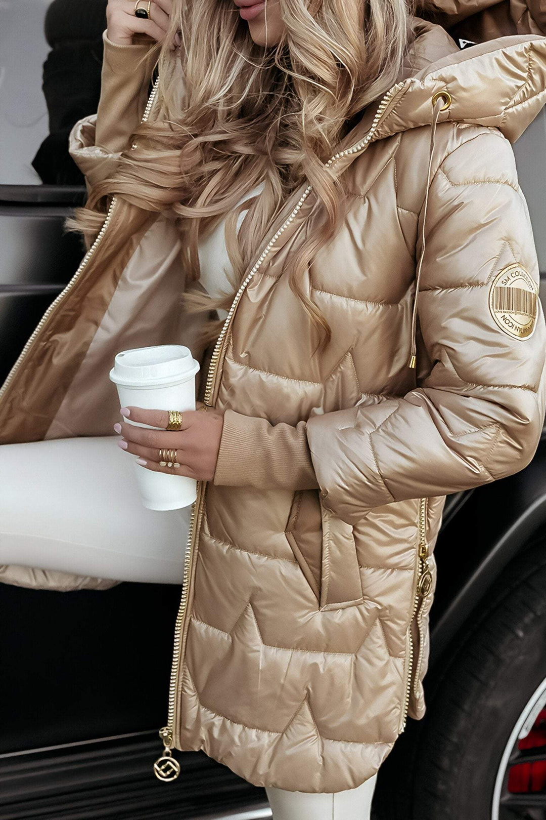 Aspen | Damen Warme Modische Lange Steppjacke
