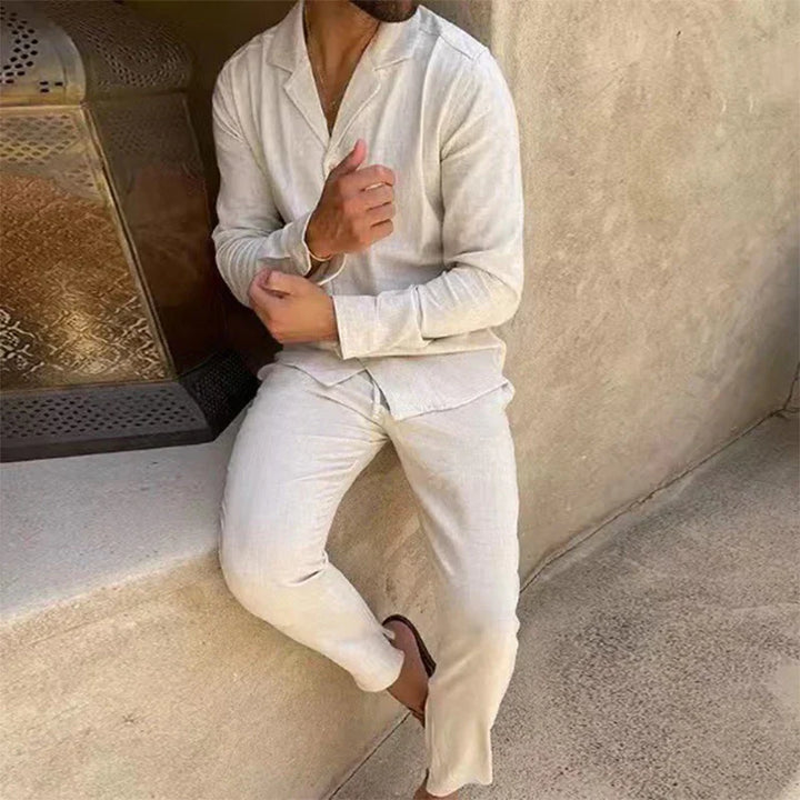 Sadiq | Herren Sommerliches Leinen Set