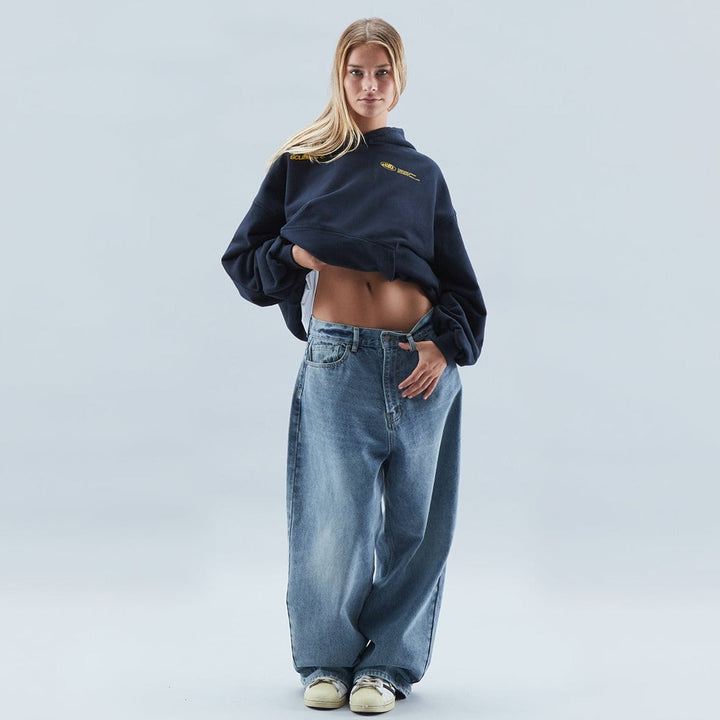 Chloe | Damen Modischer Oversized Hoodie mit Text