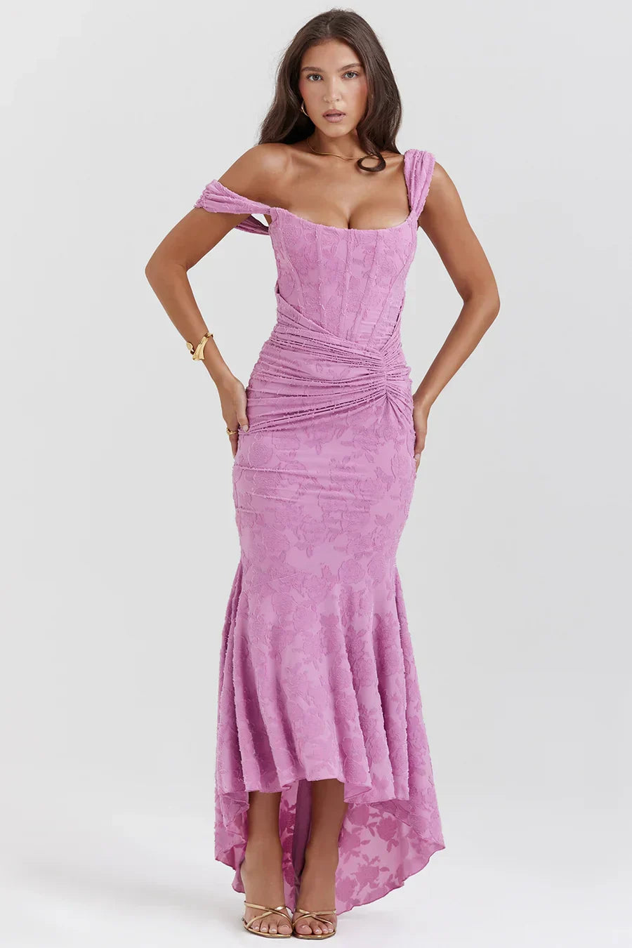 Nora | Damen Besticktes Abendkleid mit Korsage