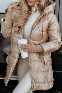 Aspen | Damen Warme Modische Lange Steppjacke