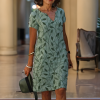 Romy | Damen Stilvolles Bedrucktes Sommerkleid