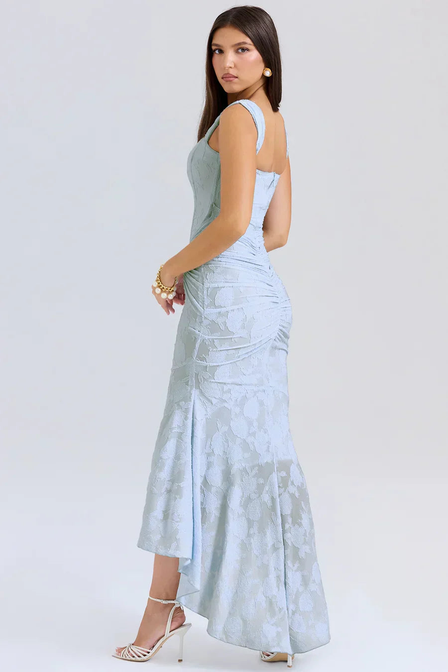 Nora | Damen Besticktes Abendkleid mit Korsage