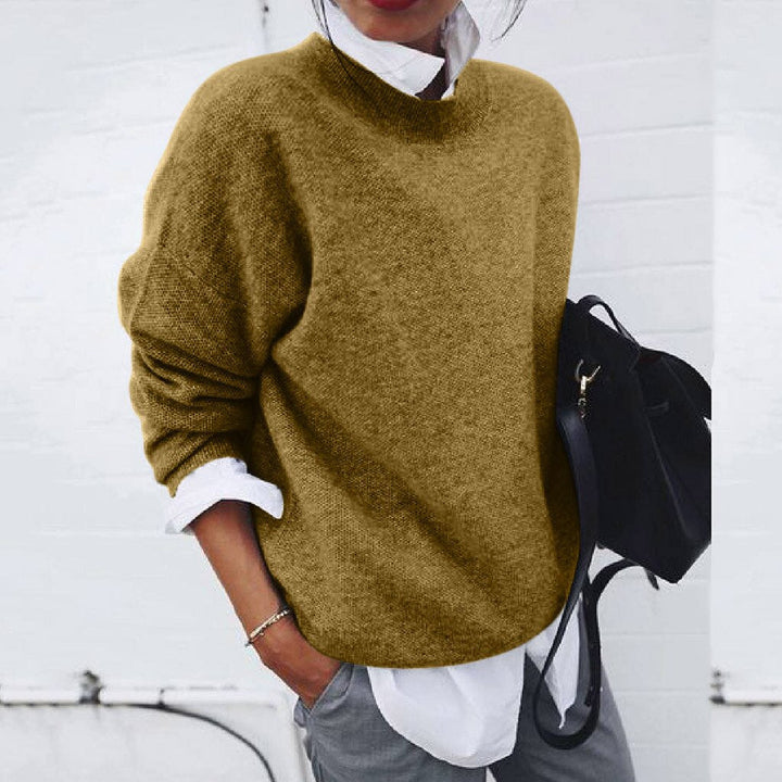 Chiara | Women's Elegant Crew Neck Knit Sweater