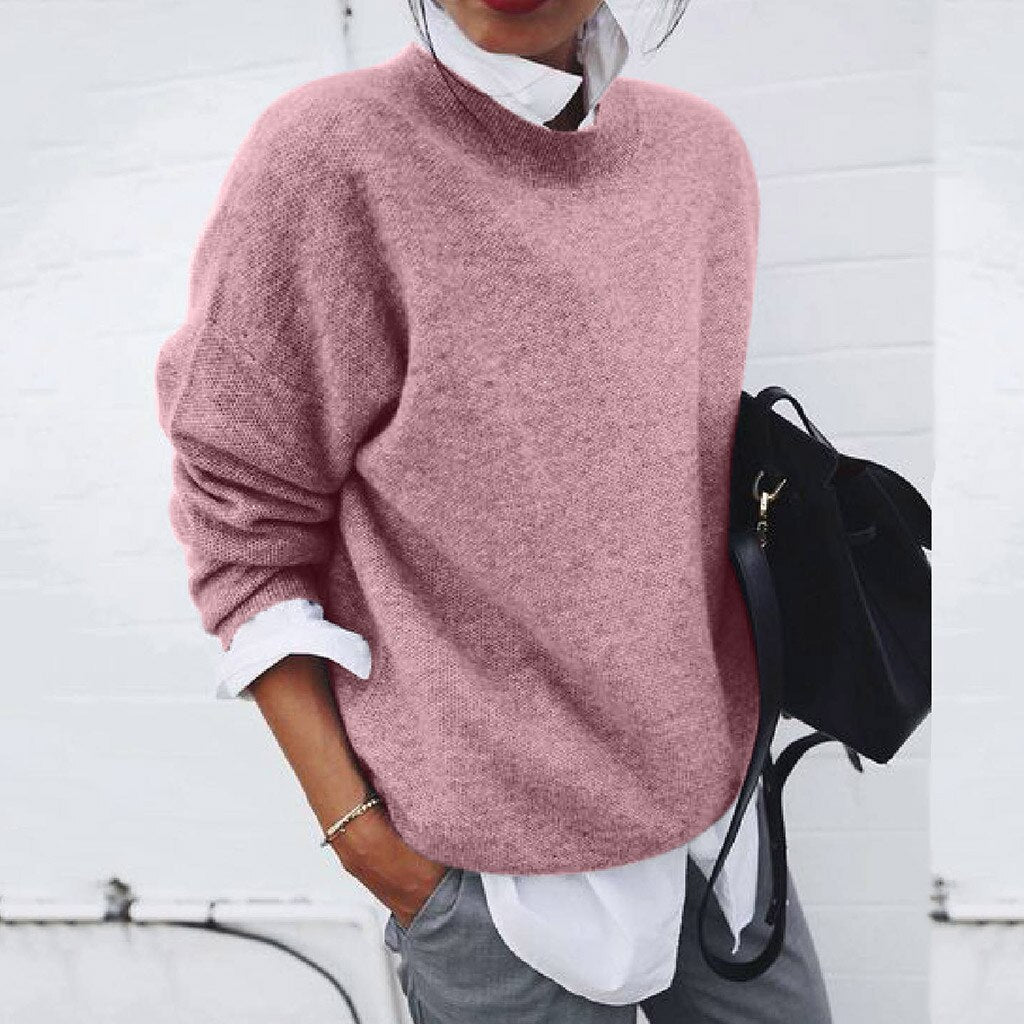Chiara | Women's Elegant Crew Neck Knit Sweater