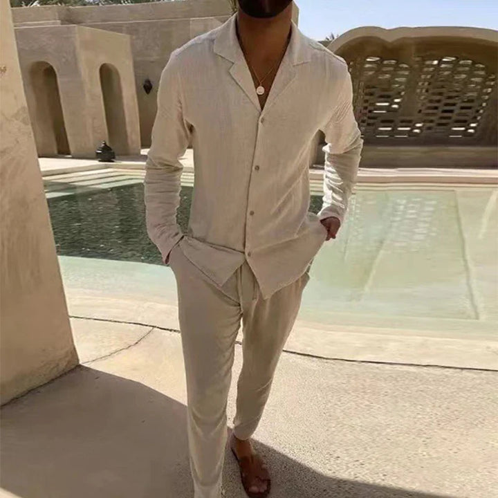 Sadiq | Herren Sommerliches Leinen Set
