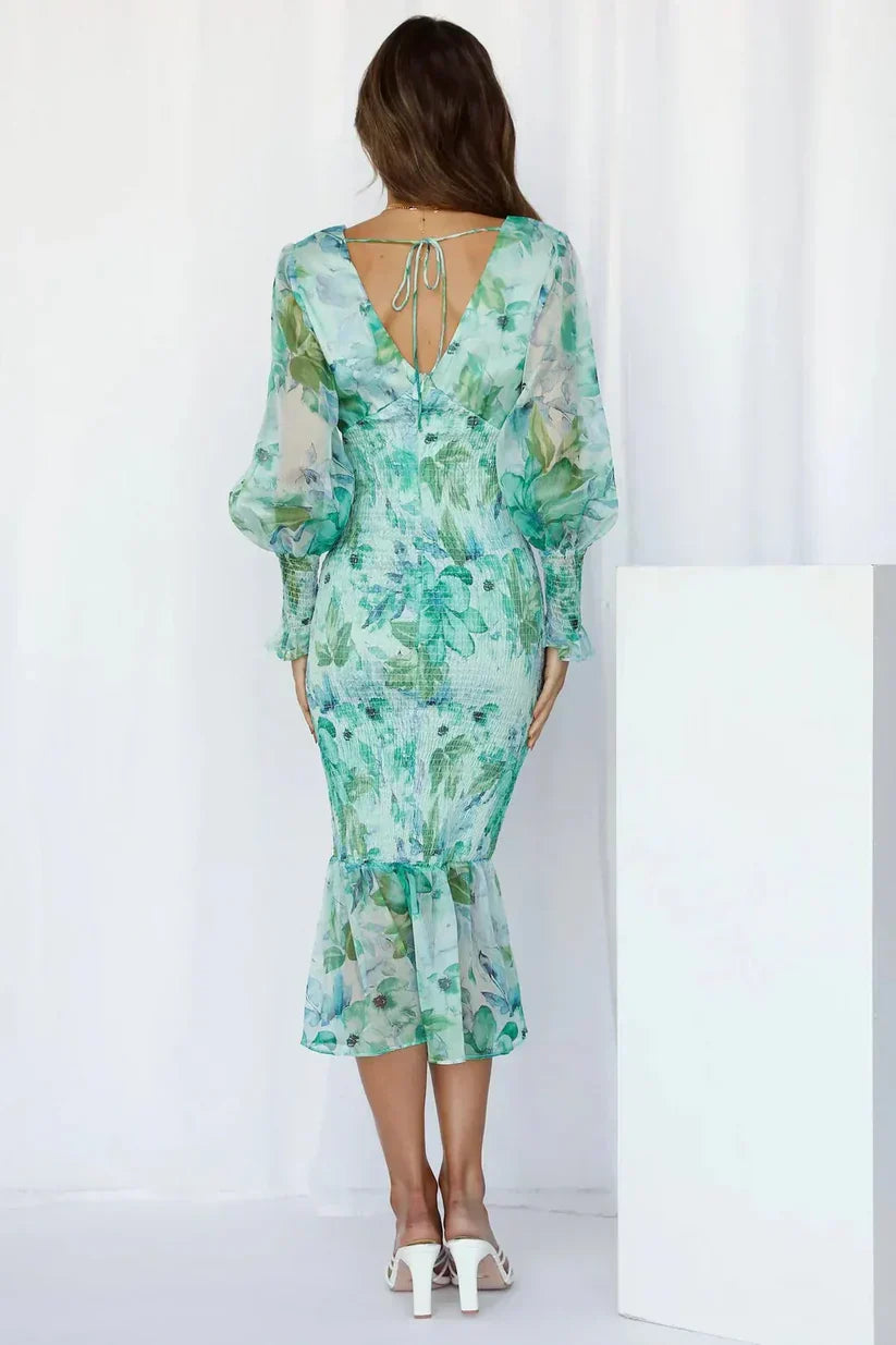 Gisela | Damen Sommer Drapiert Hochzeitsgastkleid