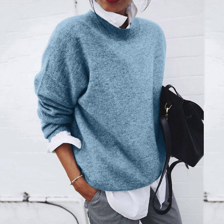 Chiara | Women's Elegant Crew Neck Knit Sweater