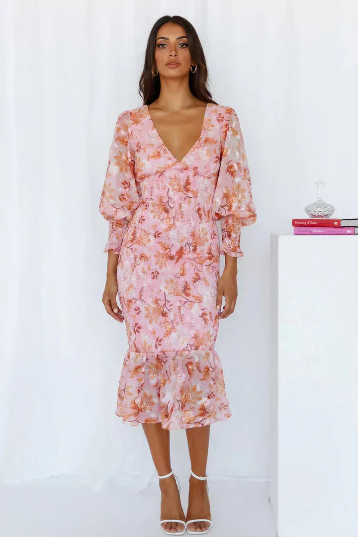 Gisela | Damen Sommer Drapiert Hochzeitsgastkleid