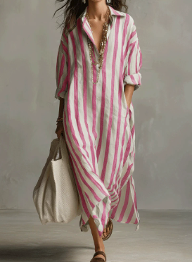 Eveline | Vestito estivo lungo a righe da donna