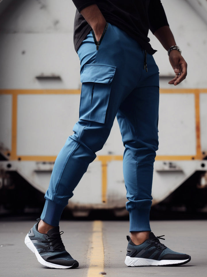 Ethan | Herren Technische Slim Fit Cargo Jogginghose