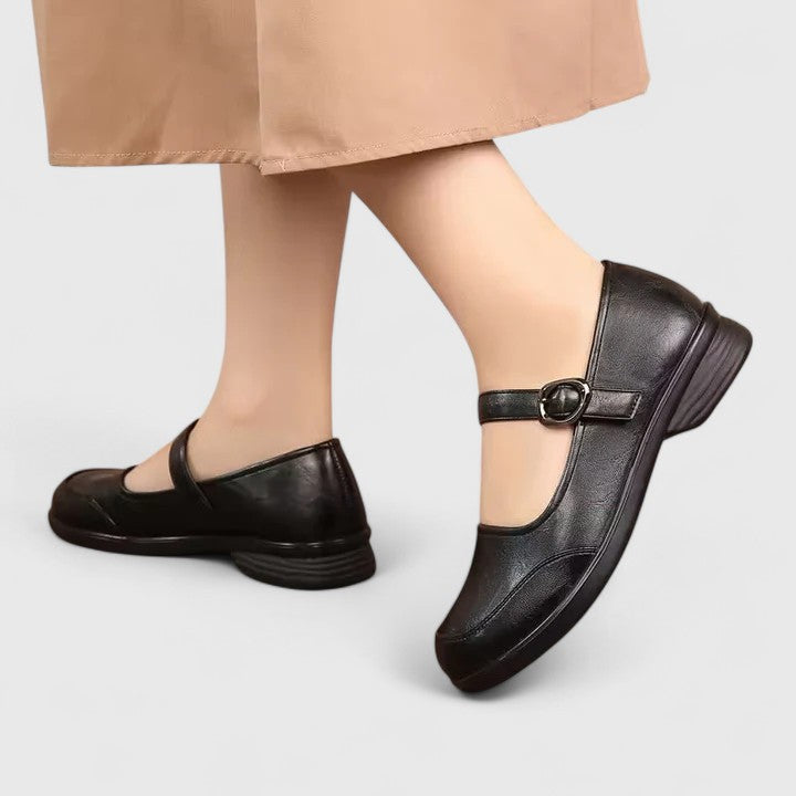 Daniela | Damen Vintage Slip-on Schnalle Mary Janes