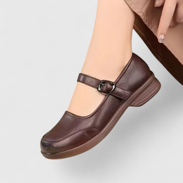 Daniela | Damen Vintage Slip-on Schnalle Mary Janes