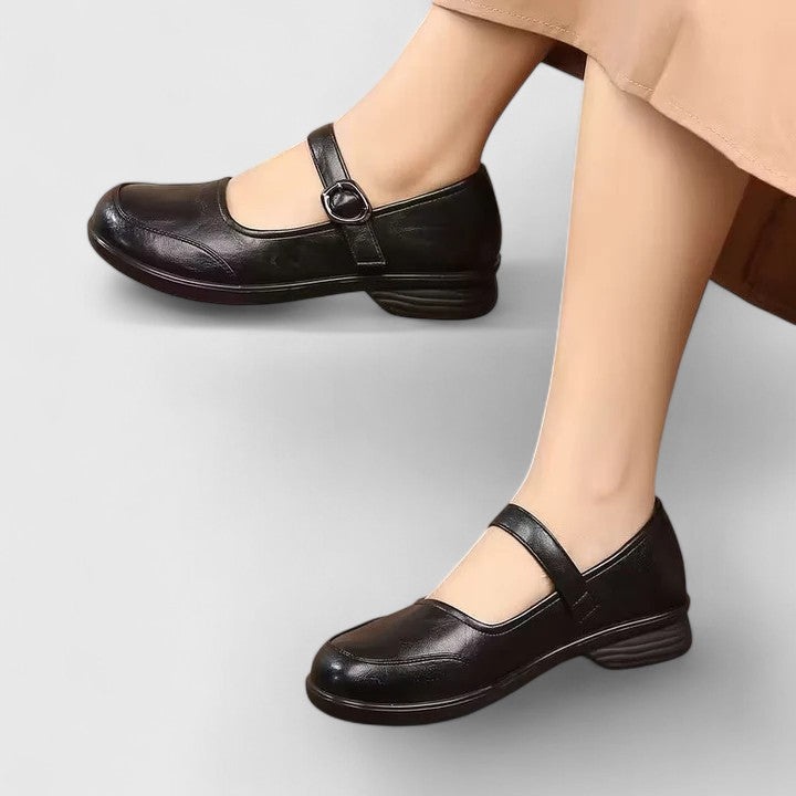 Daniela | Damen Vintage Slip-on Schnalle Mary Janes