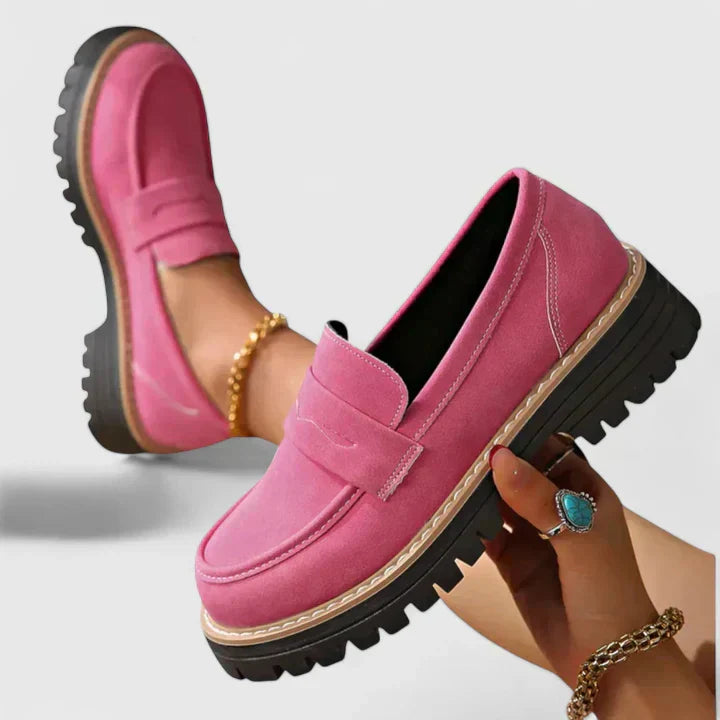 Rike | Damen Casual Orthopädische Plateau Loafer