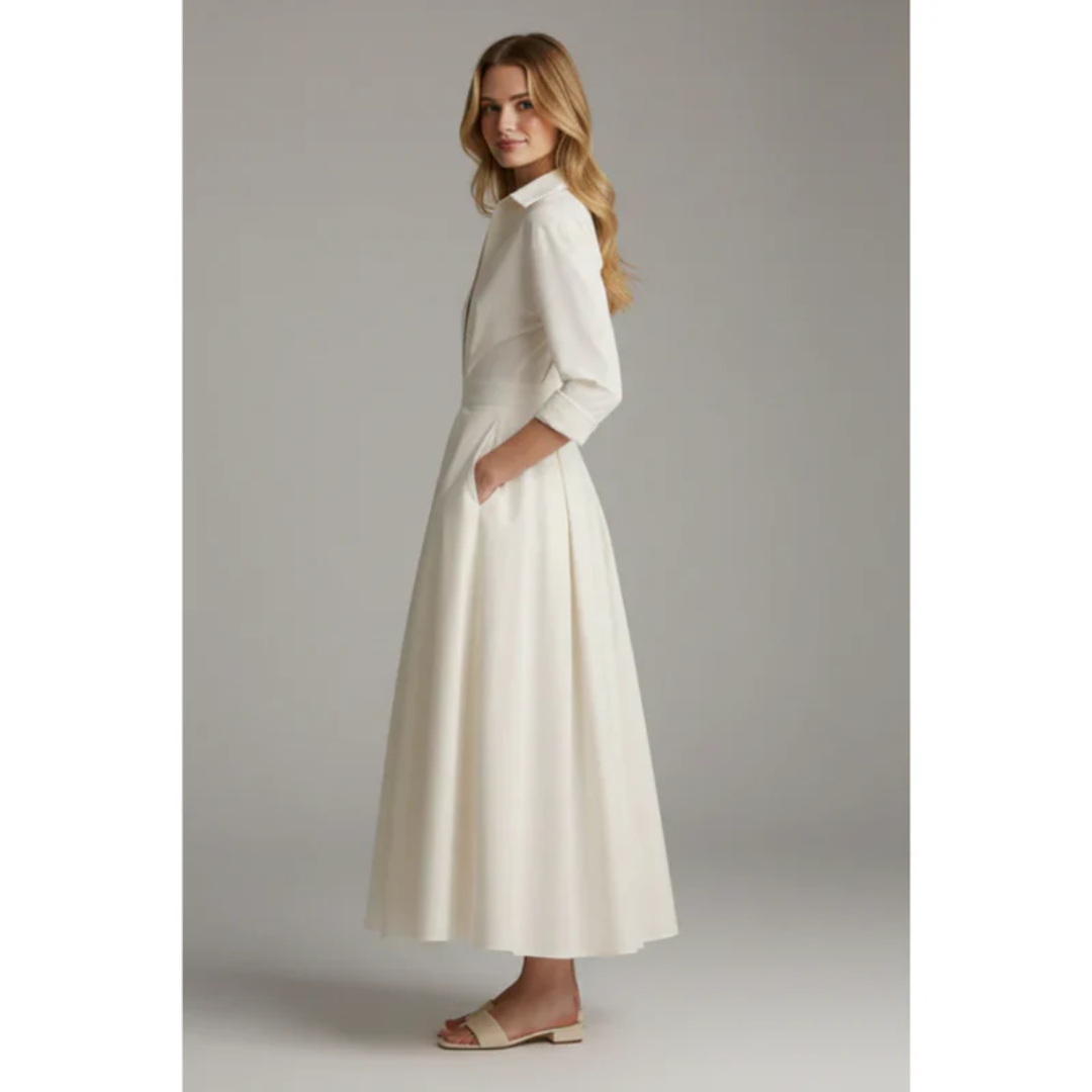 Joana | Damen Elegantes V-Ausschnitt Maxi Abendkleid