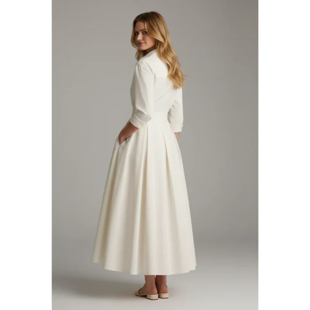 Joana | Damen Elegantes V-Ausschnitt Maxi Abendkleid