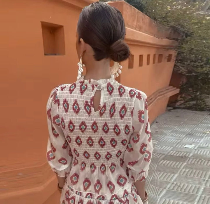 Melissa | Damen Sommer Volant Hochzeitsgastkleid