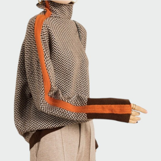 Belinda | Damen Klassisch Gestrickter Rollkragenpullover