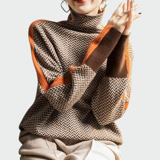 Belinda | Damen Klassisch Gestrickter Rollkragenpullover