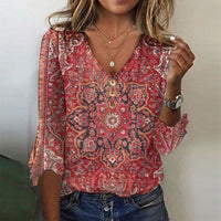 Anouk | Camicetta boho estiva stampata da donna