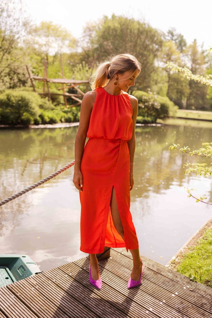 Enya | Damen Elegantes Armelloses Sommerkleid