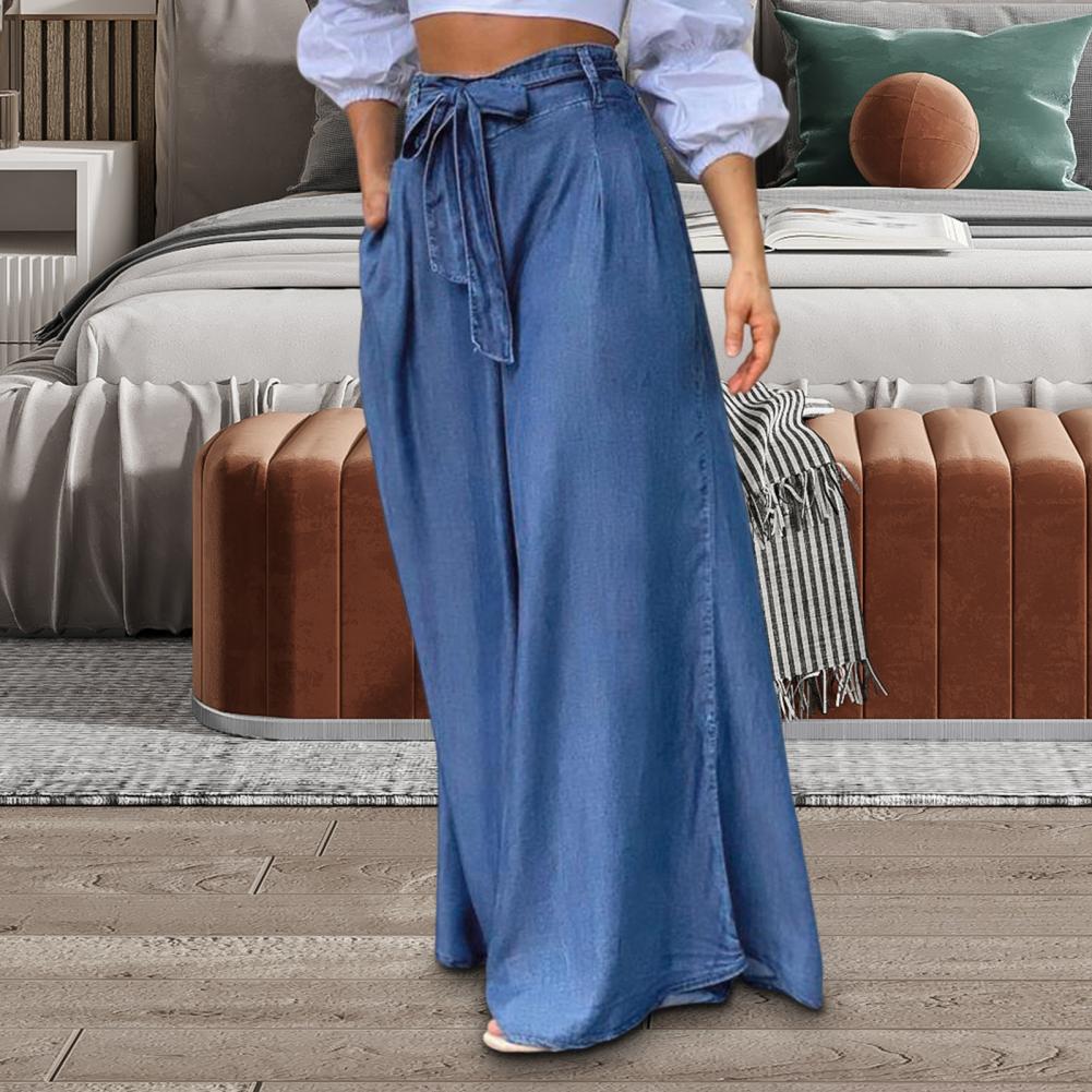 Mireva | Damen Sommer Bindegürtel Jeansrock