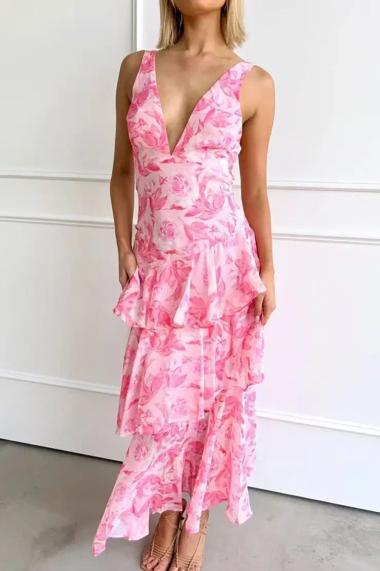 Tanja | Damen Elegantes Sommer Maxikleid | Lockerer Schnitt für den Alltag