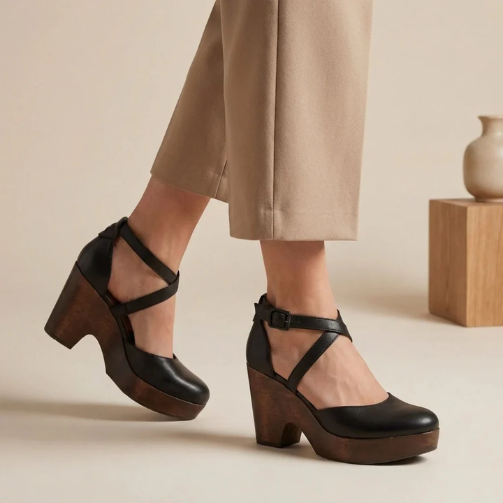 Neele | Damen Orthopädische Plateausandalen Mit Absatz