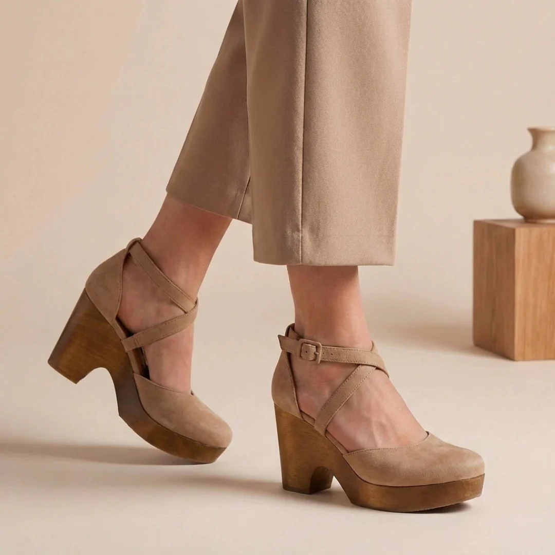 Neele | Damen Orthopädische Plateausandalen Mit Absatz