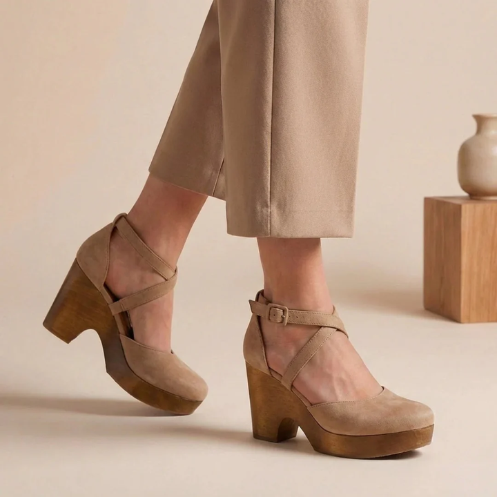 Neele | Damen Orthopädische Plateausandalen Mit Absatz