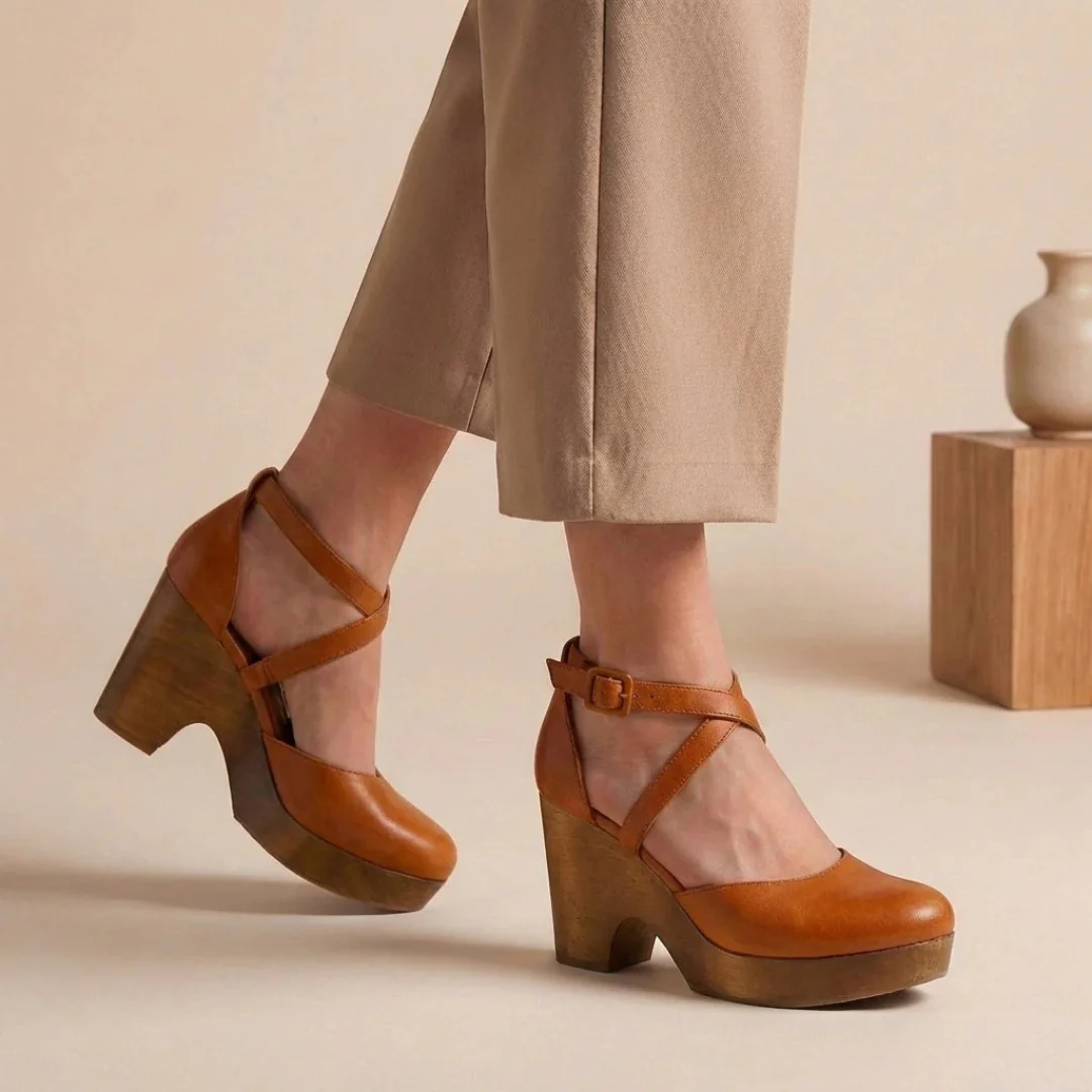 Neele | Damen Orthopädische Plateausandalen Mit Absatz