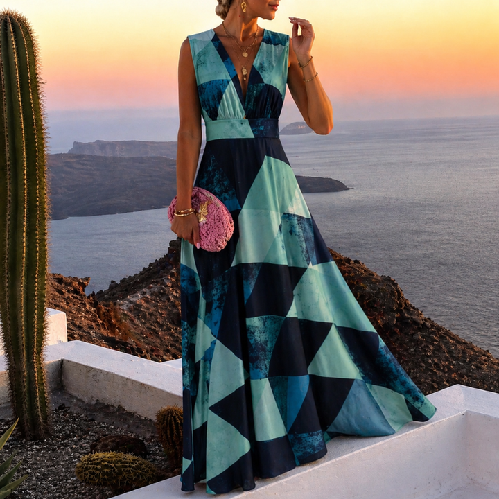 Isolde | Damen Sommer Ärmelloses Abendkleid