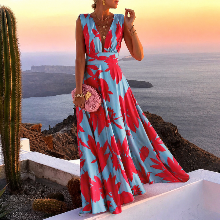 Isolde | Damen Sommer Ärmelloses Abendkleid