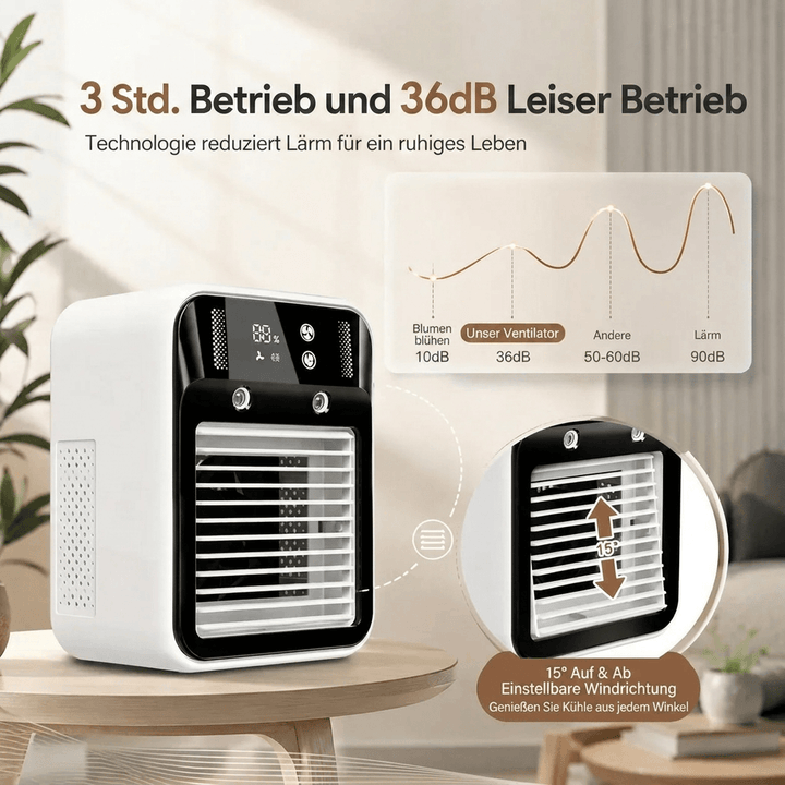 Mobiler Luftkühler Ventilator | Verdunstungskühlung Wassertank Tragbar