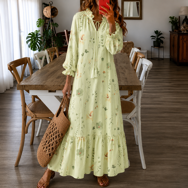 Julea | Damen Luftiges Bedrucktes Boho Kleid