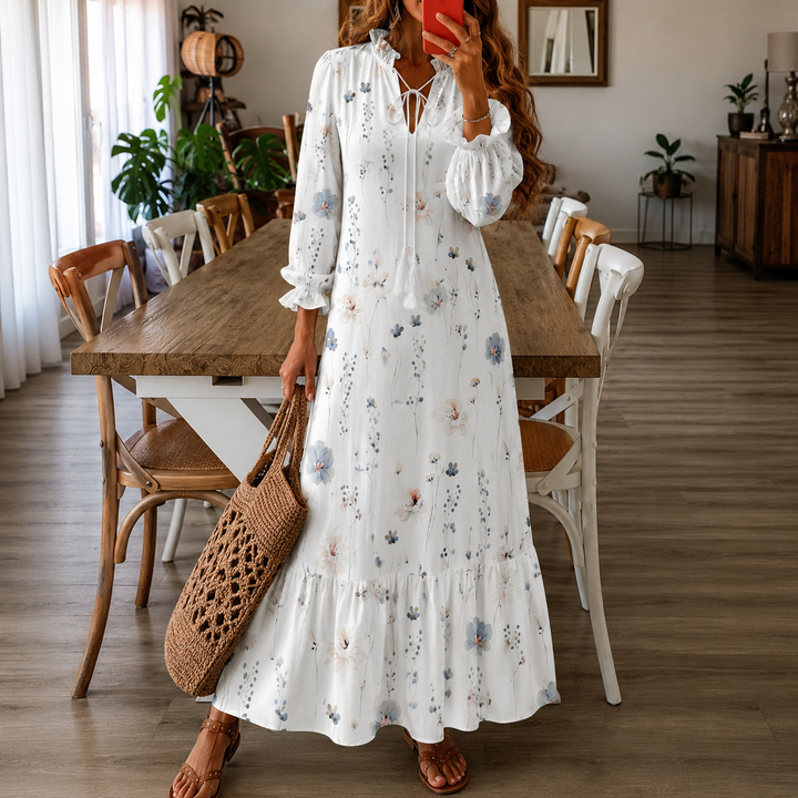 Julea | Damen Luftiges Bedrucktes Boho Kleid
