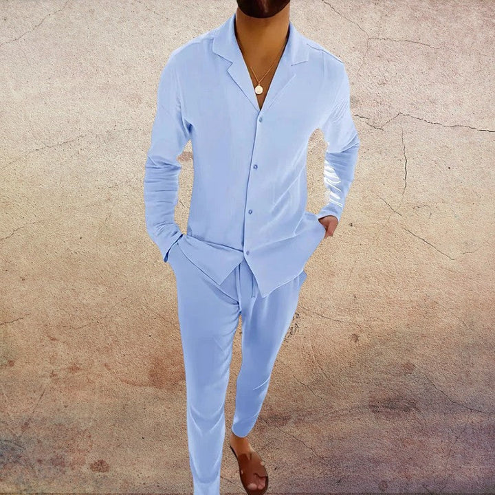Sadiq | Herren Sommerliches Leinen Set