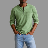 Jason | T-shirt Henley à manches longues décontracté pour homme