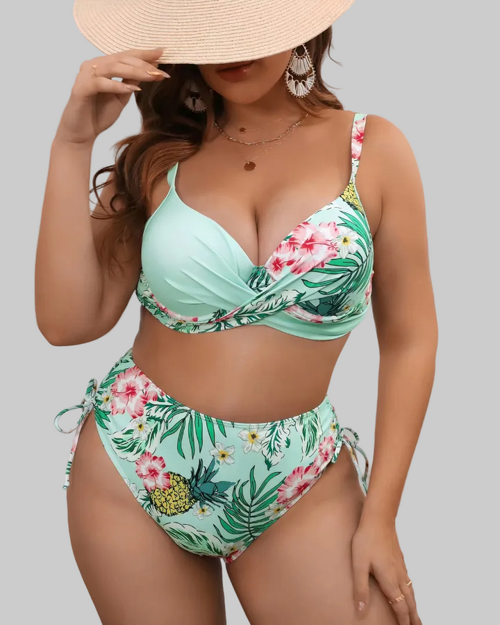 Alexandra | Damen Bedrucktes Großen Größen Bikini Set