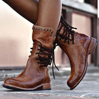 Filmora | Damen Lässige Orthopädische Niedriger Blockabsatz Stiefel