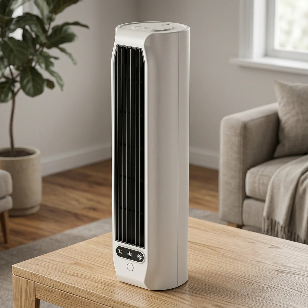 Mobiler Turmventilator | Klingenlos Leise Tragbar für den Sommer