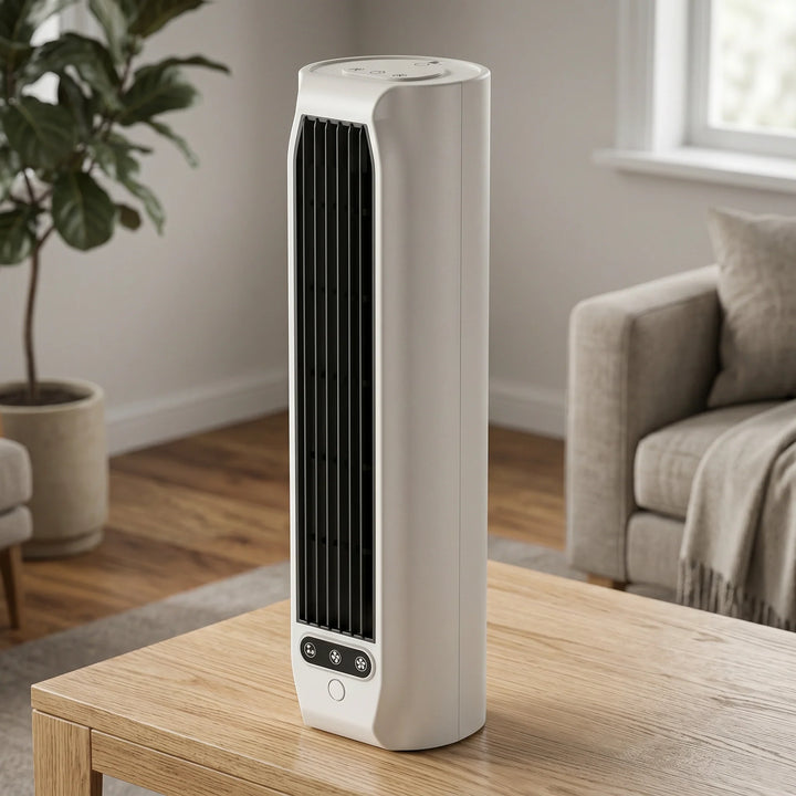 Mobiler Turmventilator | Klingenlos Leise Tragbar für den Sommer
