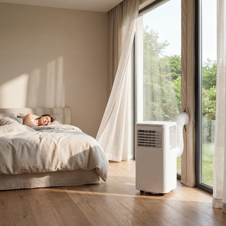 Mobile Klimaanlage mit Abluftschlauch | Tragbar Leise Raumkühlung