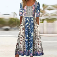 Juliane | Robe midi décontractée imprimée